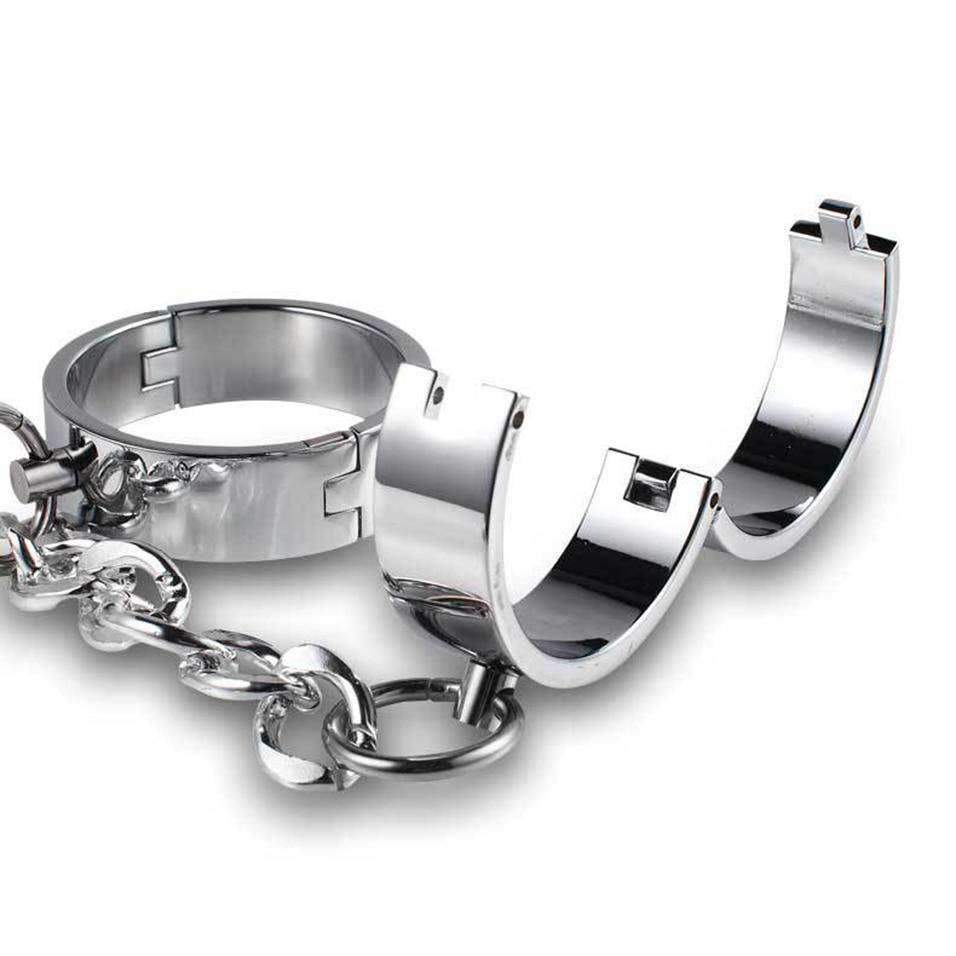Menottes En Acier Pour Immobilisation - Poignets/chevilles, Style BDSM/bondage, Neuf