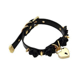 Collier Cadenas Fleurs noir