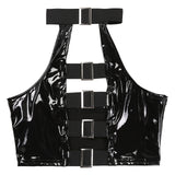 Crop Top Vinyle <br> Dos Nus