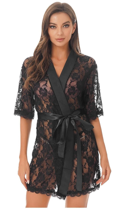 Nuisette Dentelle Imprimé Floral : vue principale