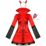Robe Diablesse à Volants Contrastés