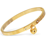 Bracelet jonc à cadenas cœur, vue de détail | BDSM Empire