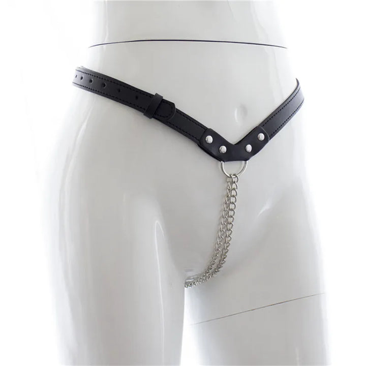 String de Chasteté Cuir et Chaînes