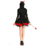 Robe Diablesse à Volants Contrastés