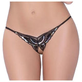 String dentelle brodée Étincelle : coloris noir, photo 7