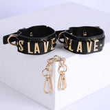 Collier Slave avec laisse chaîne dorée | BDSM Empire
