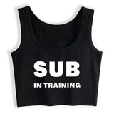 Crop top noir Sub in Training | BDSM Empire