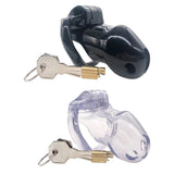 Cage de chasteté noire et transparente avec clés | BDSM Empire