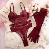 Body dentelle avec gants Extase : photo 12