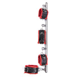 Kit bondage barre d'écartement et poignets noirs | BDSM Empire