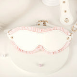 Kit Bondage Blanc et Rose <br> 6 Pièces Paddle et Masque