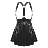 Jupe à Bretelles Similicuir <br> Ceinture Ajustable à Anneaux