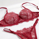 Ensemble dentelle fine Feu secret : photo 7