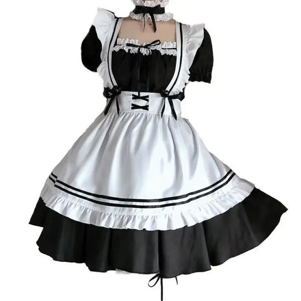 Costume de soubrette noir et blanc complet