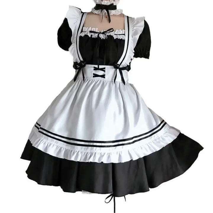 Costume de soubrette noir et blanc complet