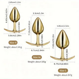 plug anal bijou doré tailles S M L