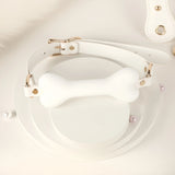 Kit Bondage Blanc et Rose <br> 6 Pièces Paddle et Masque
