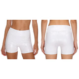 Short Wetlook Taille Haute <br> Effet Cuir Extensible