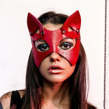 Masque Chat Style Cuir <br> Avec Oreilles et Clous