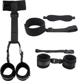 Kit bondage nylon noir, collier menottes et sangles | BDSM Empire