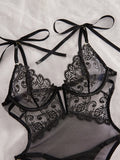 Body dentelle décolleté Désir : photo 6
