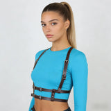 Harnais Bretelles Double Ceinture Marron
