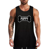 Débardeur noir Puppy imprimé os | BDSM Empire