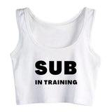 Crop Top Coton « Sub in Training » <br> Coupe Ajustée