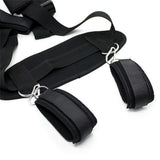 Kit bondage nylon noir, sangles poignets chevilles | BDSM Empire