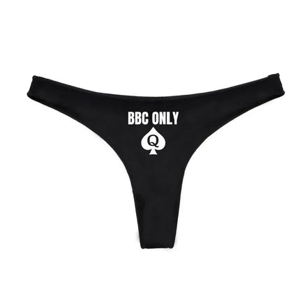String Coton « BBC Only » <br> Symbole Pique de Dame