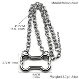 Collier Chaîne <br> Pendentif Os