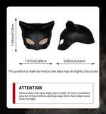 Masque Chat Latex <br> Demi-Visage