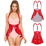 Jupe à Bretelles Similicuir <br> Ceinture Ajustable à Anneaux