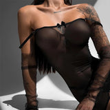 Robe dentelle transparente Envoûtement : photo 6