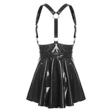 Jupe à Bretelles Similicuir <br> Ceinture Ajustable à Anneaux