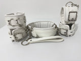 Set Bondage Matelassé <br> Menottes, Chevillères et Collier