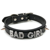 Collier Ras de Cou <br> Bad Girl Strass et Clous