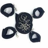 Attaches de Lit Peluche : attaches autour de la plaque à anneaux, noir
