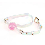 Bâillon Boule Cristal Sangle Holographique : bâillon boule cristal sur sangle holographique, photo 3