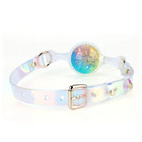 Bâillon Boule Cristal Sangle Holographique : bâillon boule cristal sur sangle holographique, photo 8