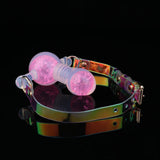 Bâillon Boule Silicone Pailleté Irisé : bâillon boule pailletée et sangle irisée, photo 13