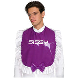 Bavoir Sissy Homme Brillant à Volants : bavoir brillant à volants imprimé pour homme, photo 4