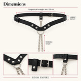 Ceinture noire à chaînes : dimensions
