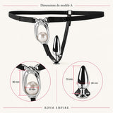 Ceinture à bille nacrée : dimensions a