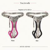 Ceinture acier et chaîne de taille : tour de taille