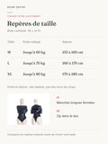 Body Camisole de Force à Manches Longues : détails, dimensions et repères de taille