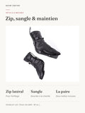 Bottes Petplay Zippées en Similicuir : détails, dimensions et repères de taille