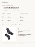 Bottes Petplay Zippées en Similicuir : détails, dimensions et repères de taille