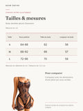 Body dentelle ajouré Obsession : guide des tailles