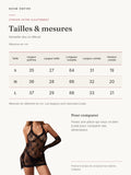 Nuisette dos nu Minuit : guide des tailles
